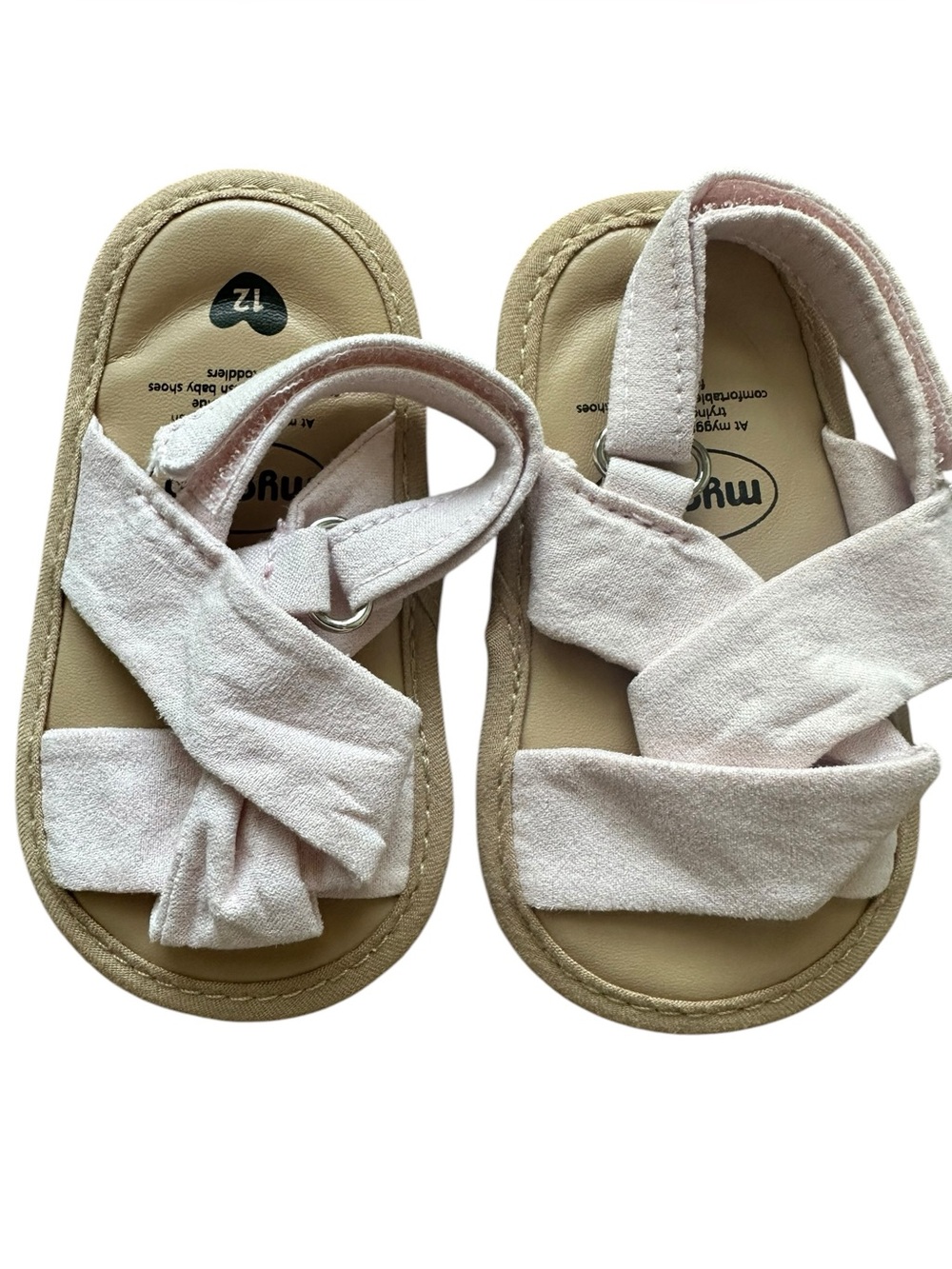 Myggpp pink and white baby sandals (2 sets)